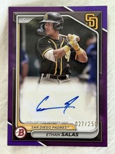 2024 Bowman Ethan Salas Paper Prospects Auto Purple Parallel #27/250 PPRA-ES