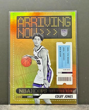 2023-24 NBA Hoops Arriving Now Colby Jones #8 Holo Gold Foil SP Rookie RC KINGS