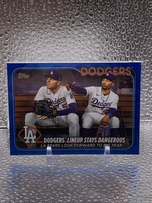 2024 Topps 2 Freddie Freeman, Mookie Betts #401 Blue Holo /999 (TEAM COLOR )