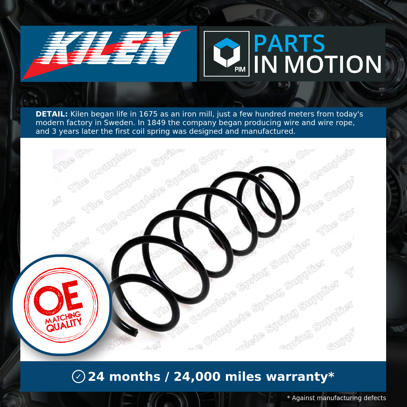 Suspension spring Front Axle Coil Spring 11442 KILEN for CITROËN C3 I - Image 5