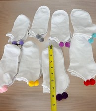 8 Pair Ball Pom Pom Bootie Socks Ankle Ball Athletic Soft No Brand Tennis