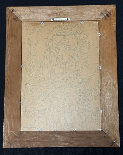 VTG Paint by Number Christ Jesus Shepherd Virgin Mary Handmade Frames Set of 2 - Picture 3 of 20