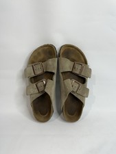 Birkenstock Arizona Soft Footbed Taupe Suede Leather Casual Sandals Sz EU39 N