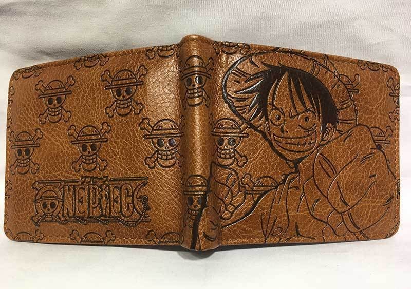 Cartera de una pieza con estampado luffy para hombres mujeres Moda Corta con cremallera Tarjeta Moneda Cartera plegable