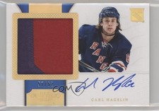 2011 Dominion Rookie Short Print Horizontal /62 Carl Hagelin #193 Patch Auto 2d8