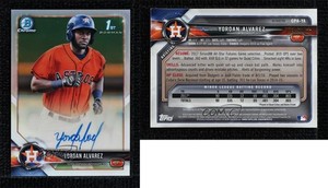 2018 Bowman Chrome Prospect Auto Refractor /499 Yordan Alvarez #CPA-YA Auto