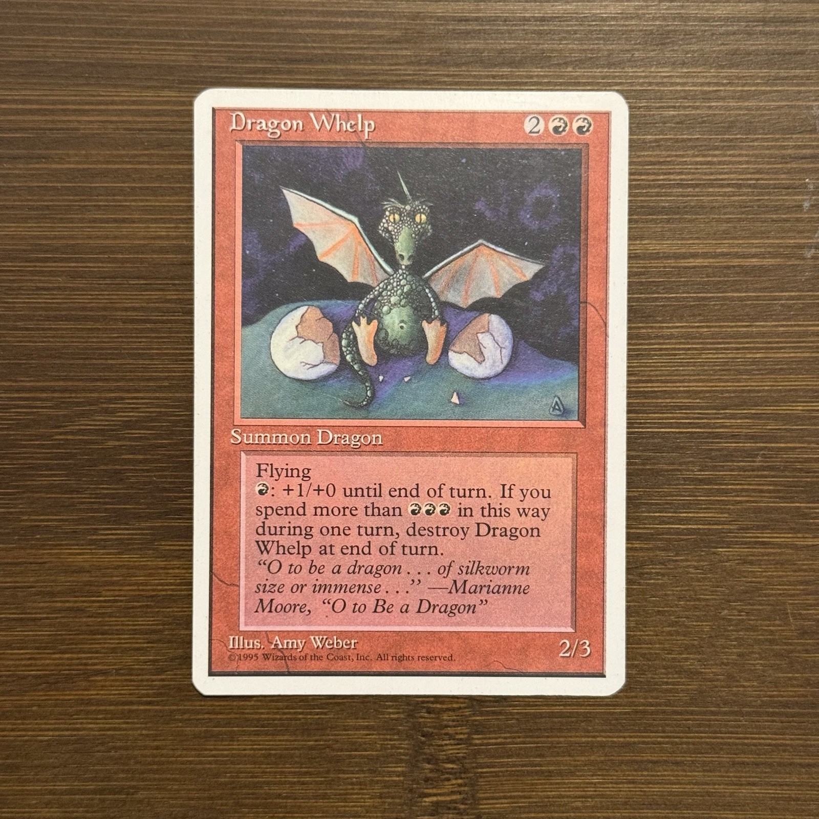 Dragon Whelp LP 4th Edition 1995 Magic the Gathering Card MTG TCG