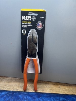 NEW Klein Tools Limited Edition LINEMAN'S PLIERS 9-inch Orange Handles D213-9NEG