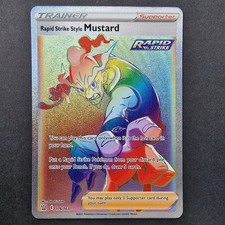 Rapid Strike Style Mustard 176/163 SWSH Battle Styles Rainbow Rare Pokemon TCG 