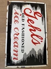 Vintage Rare Gehl’s old Fashioned  Ice Cream General Store Porcelain Sign 22x14”