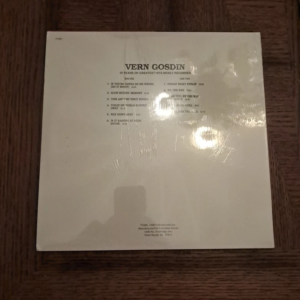 Vern Gosdin - 10 Years Of Greatest Hits Newly Recorded 1990 Vinyl LP - Sealed!!! - Image 2 of 2