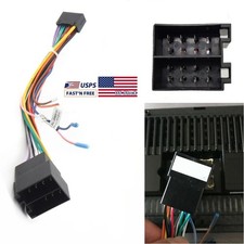 16 Pin ISO Wiring Harness Connector Adapter For Android Car Stereo Power Cable