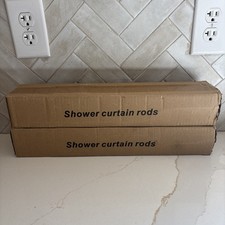 Heavy Duty Tension Shower Curtain Rod Up to 108 in No Drill 30 lb New