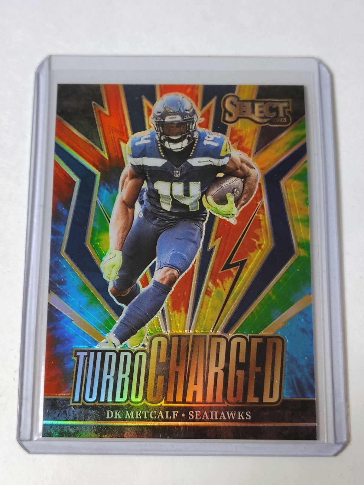 2023 Panini Select DK Metcalf #TUR-DKM Turbo Charged Tie Dye /25 Steelers