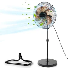 18 Inch Oscillation Pedestal Floor Fan,Industrial Standing Fan with DC Motor,...