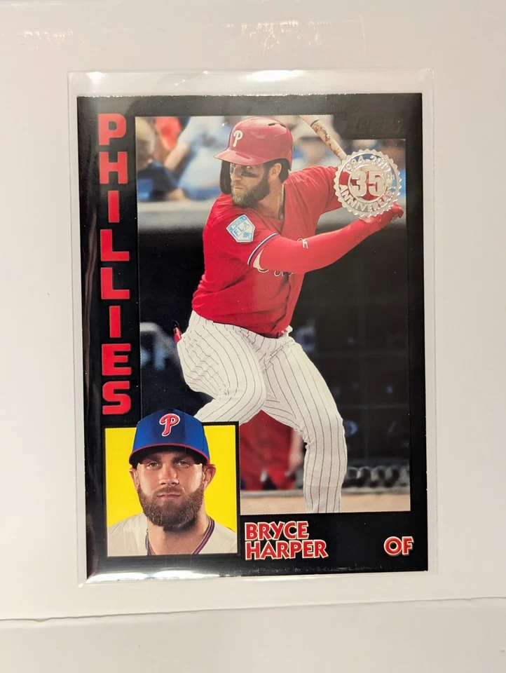 Bryce Harper 2019 Topps Update 1984 35th Anniversary Black /299 Phillies #84-38 - Image 2 of 4