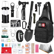 Monterra Survival Kit, First Aid, 214 Pcs, Emergency Gear & Supplies, Camping.