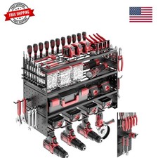 16" Metal Power Tool Organizer Wall Mount,4 Tier,Black | Heavy-Duty Metal,200...