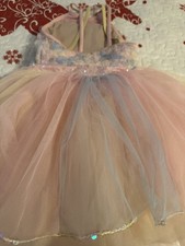 Weisman Child Costume Dance Outfit Sequin Romper Pastel Ruffle Sz SC 4T