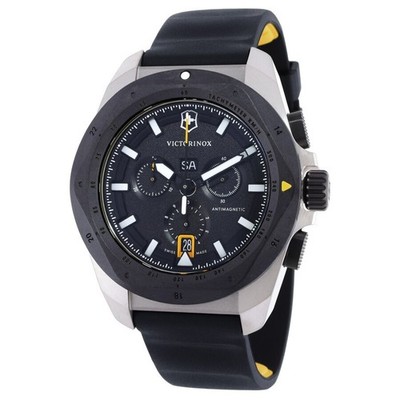 Victorinox Men's I.N.O.X. Chronograph Quartz Black Dial Watch - 242011 NEW