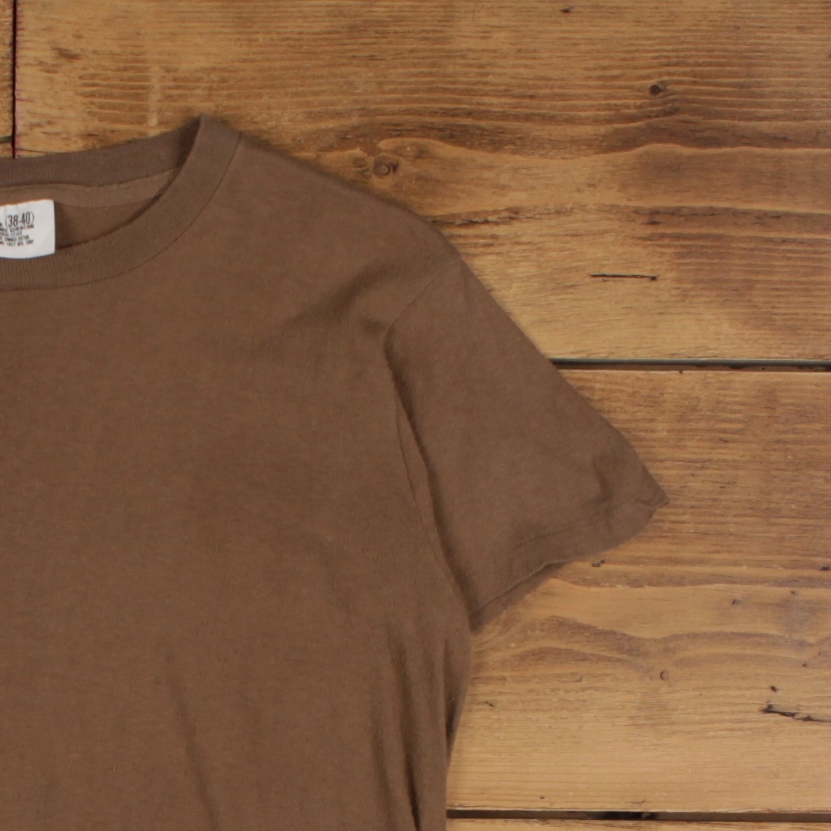 Vintage Military T-Shirt M Mens 90s Lally Mfg Corp Brown Army Single Stitch