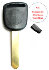 New Ignition Car Door Key For Honda Cr-v Crv 2002-2006 Blank 13 Chip Transponder