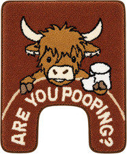Highland Cow Bathroom Rug Are You Pooping Funny Toilet Mats For Bathroom Contour