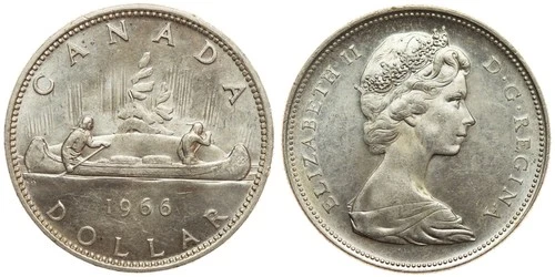 Canada - Dollar 1966 - Elizabeth II, Silver