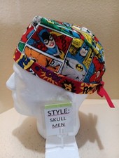 DC Characters  Elements Super Heros Men's Skull/Chemo Surgical Scrub Hat/Cap