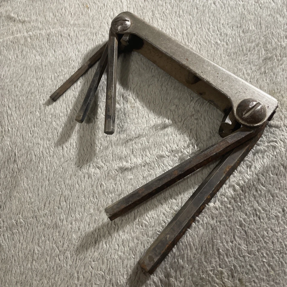 Vintage KLEIN TOOLS Folding Standard Hex Set No. 68702 - Made In USA- 5 In One - Image 2 of 4