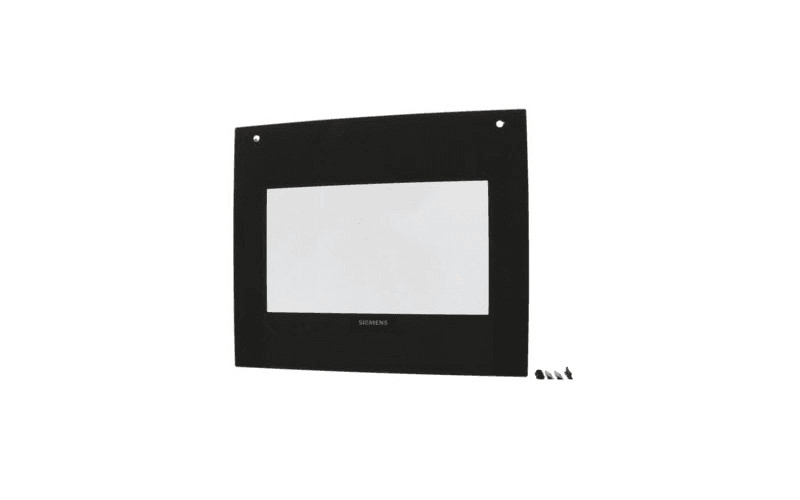 Vitre de façade porte de four Siemens 00681177 en verre trempé 4mm