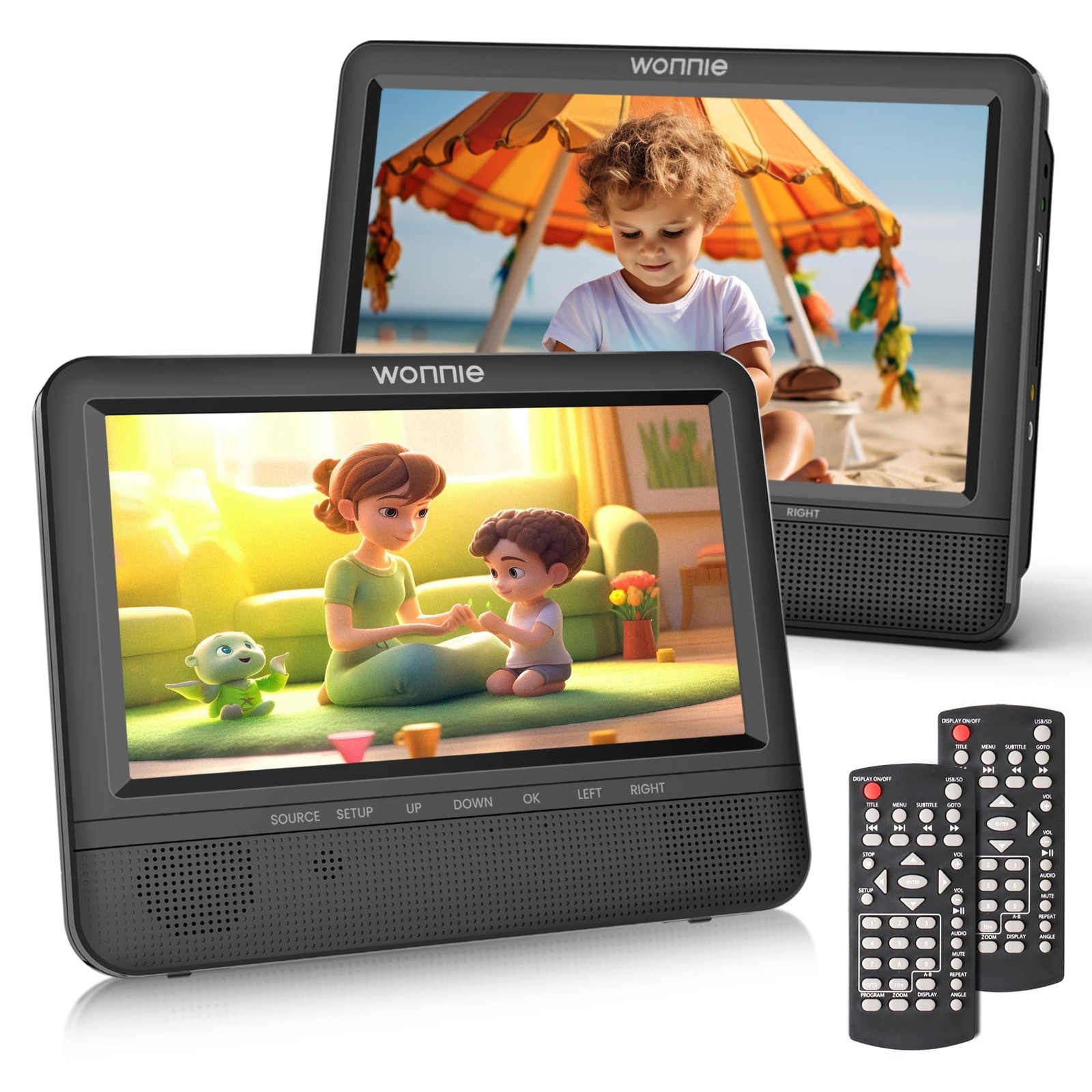 , Portable Dvd Player For Car Play The Same Or Two Dif...