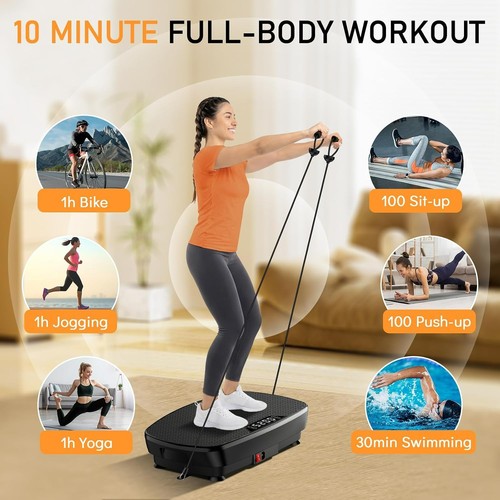 Vibration Platform/Plate Exercise Machine for Lymphatic Drainage, 400lb Capacity