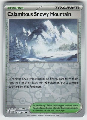 Calamitous Snowy Mountain 174/193 Paldea Evolved Pokemon Reverse Holo NM