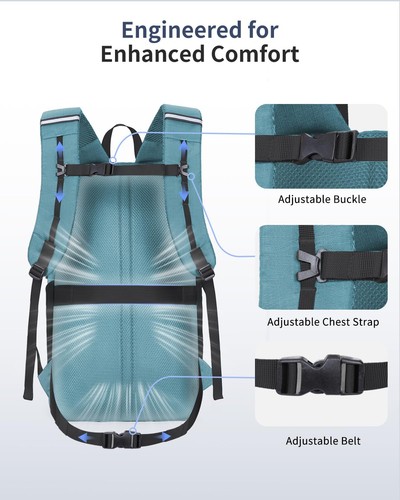 Hiking Backpack 30L Travel Backpack Lightweight Casual Daypack Water Resistan... - Bild 2 von 8