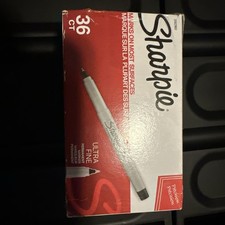 Sharpie 24390235 Permanent Marker Ultra Fine Tip 1 Count Pack of 36 , Black