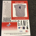 BASEBALL~DUKE SNIDER GAME WORN BROOKLYN DODGERS JERSEY RELIC~’01 LEAF CERTIFIED — photo 7