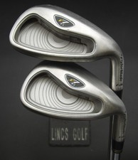 Set of 2 TaylorMade rac r7 Ti A Gap & Sand Wedges Stiff Steel Shafts G/P Grips