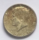 KENNEDY HALF DOLLAR “1964 P” 90% SILVER ~ SLIGHT RAINBOW TONING