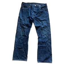 Levis 501 Original Fit Mens Jeans Dark Wash Indigo Blue Straight Leg 36x30