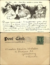 RAISING LITTLE HEL baby father mother HELL comic pipe UDB FORT COLLINS CO 1906