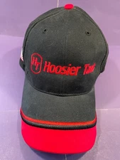 Hoosier Tank US Flag Embroidered Black Red Ball Cap South Bend IN Strapback OSFA