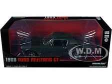 1968 FORD MUSTANG GT FASTBACK HIGHLAND GREEN 1/18 DIECAST BY GREENLIGHT 13615