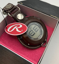 New old stock Rawlings digital pocket watch with leather case, new battery