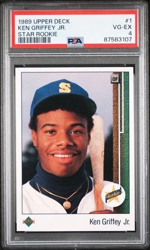 1989 UPPER DECK #1 KEN GRIFFEY JR. ROOKIE STAR RC PSA 4 - NEW SLAB