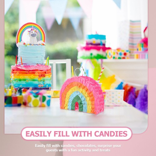 Kids Birthday Rainbow Pinata Paper Decoration Colorful Assorted Party ...