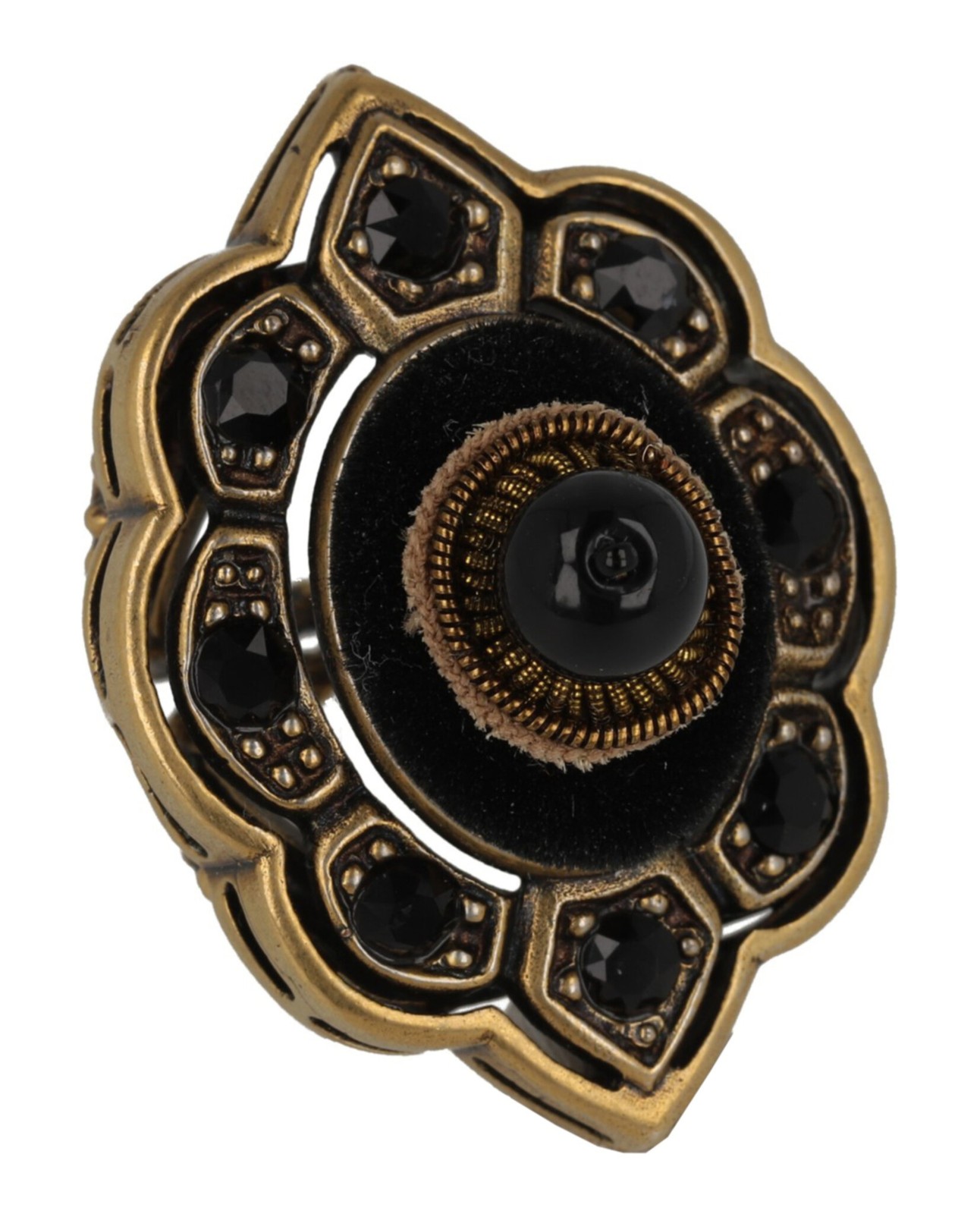 Gucci Womens Velvet And Crystal Pincushion Ring 49190₽
