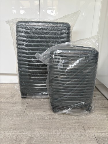 NEU großer + Kabine Samsonite Koffer mit TSA-Schloss, erweiterbar & USB-Slot - grün