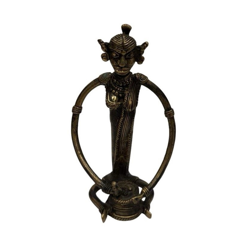 Metal Hinduism Figure Statue w/ Circular Hoop Arms Collectible Figurine