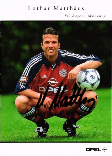 LOTHAR MATTHAUS FOOTBALL SOCCER PLAYER SIGNED VINTAGE PHOTO (U16054)